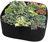 Pflanzgefäß Hochbeete Pflanzkasten quadratisch atmungsaktiv Pflanzgefäß Hochbeet Stoffbeet langlebig Grow Bag Übertopf Topf Garten Bett für Karotten Kräutern Blumen Gemüse Pflanzen - 90 x 90