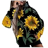 Damen Kapuzenpullover Hoodie, Katzenpfote Print Sweatshirt Pullover mit Kapuze Frauen Cuddly Beiläufig Mode Oberteile Langarm Sweater Jacke Casual Sport Top Top Bluse Shirts Teenager M