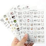 BLOUR 6 / New Kawaii Cute Emoticon/Schreibwarenaufkleber für Kinder DIY Cartoon Style Dekorative Scrapbooking-Tagebuch-Lerngeschenk