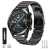 SPGUARD Armband Kompatible mit Huawei Watch GT2 Armband 46mm Huawei Watch GT2e Armband, 22mm Edelstahl Metall Ersatzarmband für Huawei GT 2/Huawei Watch GT2 Pro/GT2e/Huawei Watch GT(Schwarz)