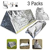 Wady 3-in-1 Notfall-Decke, -Zelt und -Schlafsack, Hitze-reflektierend, wasserdicht, Mylar, Thermo-Schutz, Überlebensausrüstung zum Camping/W