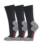 Gesundheitsstrumpf 3 Paar Funktionssocken Wandernsocken Outdoor Trekkingsocken Baumwolle Socken Frotteesohle, 43/46, Sock