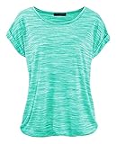 TrendiMax Damen T-Shirt Kurzarm Sommer Shirt Lose Strech Bluse Tops Causal Oberteil Basic T