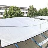 WXZX 99% UV-Block Silber-Sonnenblocker 4 × 8 M Pergola-Überdachung, Sonnensegel Nach Maß, Reißfest Sonne Schatten Segel, Der Ideale Sichtschutz Für Balkon, Terrasse Und G