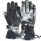 Prasacco Warme Skihandschuhe, Winter-Touchscreen-Thermo-Schneehandschuhe, winddicht, warm, Mountainbike-Handschuhe, wasserdicht, für Outdoor-Sport, Laufen, Autofahren, Wandern, Sk