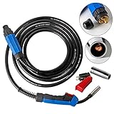 Wilktop Schweißbrenner MB15 Schlauchpaket Schutzgas CO2 Welding Torch Gun Hals für MIG/MAG Schweißgerät (5m)