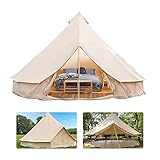 Campingzelt Familienzelt Baumwolle, Zelte für 3-12 Personen, für Rucksackreisen, Camping, Wandern, beheizter Schutz, Rauchhütte, Schornstein, Hot Tipi, einfach aufzub