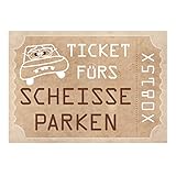 PRICARO Scheisse geparkt Flyer'Ticket', A6, 50 Stück