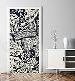 MyMaxxi | Tür bekleben mit Türtapete Selbstklebend 90x200 Bär Tattoo schwarz weiß | Tür verschönern mit Türfolie | Türaufkleber XXL Türbilder | Türposter Mädchen und Jung