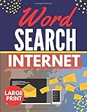 Internet Word Search: Themed Activity Puzzle Book|Large Print Challenging activity book Puzzles For Adults Men ,women And Seniors & Teens With S