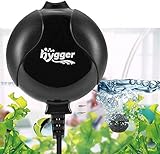 hygger Sauerstoffpumpe für Aquarium, Superleise Aquarium Luftpumpe Geräusch niedriger als 33db 1.5W Leistungsstark Sauerstoffpumpe 420Ml/M Geeignet für Fischbecken und Die Nanoaquarien (Schwarz)