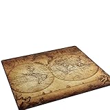 Use7 Teppich mit Weltkarte im Vintage-Stil, für Wohnzimmer, Schlafzimmer, 160 x 122
