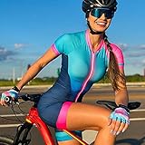 Triathlon Skinuit Anzug Fahrrad Kurzer Frauen Sommer Radfahren Kleidung Set Sportwear (Color : Skinsuit 1, Size : S)