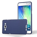 Cadorabo Hülle für Samsung Galaxy A5 2015 in Frost DUNKEL BLAU - Handyhülle aus flexiblem TPU Silikon - Silikonhülle Schutzhülle Ultra Slim Soft Back Cover Case Bump