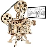 Robotime 3D Holz Puzzle Mechanisch Vitascope fur Erwachsene - Filmprojektor Modellbau Bausatz knobelspiele Denkspiele Spielzeug Geschenk Teenager ab 14 J