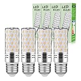 Gezee LED Silber Mais Glühbirnen E27 15W 120W Entspricht Glühbirnen Nicht dimmbar 3000K Warmweiß 1500Lm Kleine Edison-Schraube Kerze Leuchtmittel (4er-Pack)