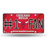 NBA Rico Industries #1 Fan Metall Nummernschild Tag Chicago B