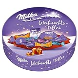 Milka Weihnachts-Teller 1 x 198g, Mix aus 8 verschiedenen Milka Leck