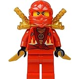 LEGO Ninjago: Minifigur Kai (roter Ninja) mit Schulterrüstung und zwei Katanas (Schwerter) LIMITED EDITION 2015