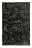 Esprit Home , Moderner Hochflor Teppich - Läufer für Wohnzimmer, Flur, Schlafzimmer , City Glam (80 x 150 cm , anthrazit)