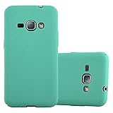 Cadorabo Hülle für Samsung Galaxy J1 2016 in Frosty GRÜN - Hardcase Handyhülle aus Plastik gegen Kratzer und Stöße - Schutzhülle Bumper Ultra Slim Back Case Hard C