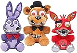FNAF Plüsch-Set FNAF Plüschtiere FNAF Spielzeug Schwester Location für Kinder Weihnachten Neujahr Geburtstag Geschenk (B)