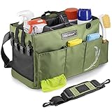 FifthStart Tragbare Reinigungstasche mit Griff, Reinigungsmittel Organizer, Auto zubehör, Putztasche für Pferde (Groß, Grün)
