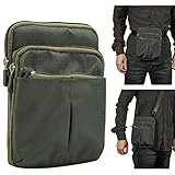 SZCINSEN Herren Holster Crossbody Geldbörse für Samsung Galaxy S21 Ultra,S20 FE,S21+,Note 20,Note20 Ultra,Gürteltasche Hüfttasche Reisetasche für iPhone 12 Pro Max (Farbe: Grün)