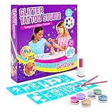 GirlZone Geschenke für Mädchen - Glitzer Tattoo Set Kinder Tatoos für Kinder Tattoos zum Selbermachen 33 T