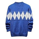 BAODANA Strickpullover Herren Rundhals Pullover Herbst Winter Langarmshirt Pulli Männer Warme Slim Fit Strick Bluse Casual Sweatshirt Oversize Oberteile Langarmhemd Training