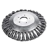 OKUGAIYA Freischneider, Bürste für Freischneider, 6 Zoll und 8 Zoll Edelstahlmaterial, Stahldraht Rasentrimmerkopf Rasenmäher Jätkopf Rostfreier Freischneider für Garten, Terrasse,