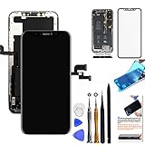 Fixerman OLED Display für iPhone X Bildschirm Reparaturset 5.8 Zoll [Nicht LCD], 3D Touch Digitizer Montage Glas Touchscreen Ersatz mit Reparatursatz, Kompatibel mit Modell A1865, A1901, A1902 …