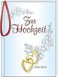 Zur Hochzeit als Geschenk Hochzeitsgeschenk mit Goldsekt Goldflakes 22 Karat Blattgold Goldsecco Gold Piccolo Geschenkbuch zum Hochzeitstag Perlwein Gästealbum Gästebuch Album Hochzeitsalbum (Zur Hochzeit 10428)