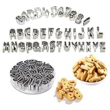 Ausstechformen Für Buchstaben Ausstechformen für Keks Fondant Plätzchenausstecher Edelstahl Alphabet Edelstahl Ausstechformen Keksformen Buchstaben Plätzchenform Edelstahl Keksausstecher, 37 Stück