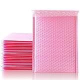 DYQ 5 0pcs 1 3x18cm Grüne Bubble Mailer gepolsterte Polyumschläge Verpackung for Business Bubble Mailer Versand in Druckschein Beutel Pink (Color : 25pcs Pink, Size : 13 * 15cm)