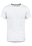 !Solid Aaron Herren T-Shirt Kurzarm Shirt Mit Rundhals-Ausschnitt Und All-Over-Print, Größe:M, Farbe:White (0001)
