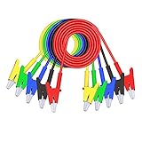 Krokodilklemmen Elektrische 5 Stk Isoliertes Prüfkabel mit Drähten Prüfkabel Doppelklemmen 5-farbig 5-teilig P1024 45 Z