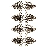 Yolev 4 Stück Retro Strickjacke Clips Vintage Pullover Wirbel Clips Pullover Schal Clips Zinklegierung Hemd Brosche für Damen, Rose Kupfer & B