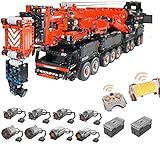 SMILOH Technischer Liebherr LTM 11200 Kran 1:20 große Bausteine Mobiler Kran Bauset, 7986 Bausteine und 8 Motoren MOC Bauset kompatibel mit Lego Technic Puzzle Montag