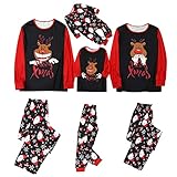 Weihnachts Pyjama Couple Weihnachtspyjama Familie Set 5 Schlafanzug Weihnachten Lang Outfit Winter Damen Herren Kinder Nachtwäsche Nachthemd Hausanzug Schlafanzüge Family Sleepwear S