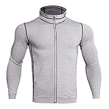 QWERD Herren Kompressions-Shirt langärmlig Funktionsshirts Baselayer Langarm Kompressionsshirt Herren, Langarm Fitnessshirt Männer Sportshirt Atmungsaktiv Laufshirt für Laufen Jogging T