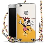DeinDesign Carry Case kompatibel mit Huawei P8 Lite 2017 Hülle mit Band Handykette zum Umhängen bunt Mickey Mouse Disney R