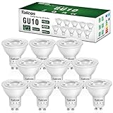 7W GU10 LED Lampen, Kaltweiß 6000K Led Birnen 500LM, LED GU10 Spot Leuchtmittel ersatz für 50W 70W Halogenlampe, Nicht Dimmbar Kaltweiss Glühbirne, 38°Abstrahlwinkel Spotlight, 230V AC, 10er Pack