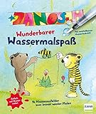 Janosch - Wunderbarer Wassermalspaß: Einfach mit Wasser malen - Janosch-Malbuch mit 16 Bildern, die sich beim Kontakt mit Wasser bunt färben + viele ... mit nachfüllbarem Wassermalstift, ab 3 J