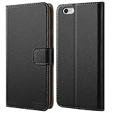 HOOMIL iPhone 6 Hülle, iPhone 6S Hülle, Premium Handy Schutzhülle für iPhone 6 / 6S Hülle Leder Wallet Tasche Flip Brieftasche Etui Schale 4,7 Zoll, Schwarz (H3005)