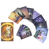 Jiawu Tarotkarten, Protable Mini 84Pcs Rider Waite Tarot Future Telling Game Cards Set, Brettspiel Tarot Deck mit bunter Box zur Vorhersage des Schick