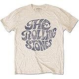 Rolling Stones Herren Vintage 70's Logo T-Shirt, Beige, M