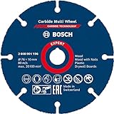 Bosch Professional 1x Expert Carbide Multi Wheel Trennscheiben (für Hartholz, Ø 76 mm, Zubehör Mini-Winkelschleifer)