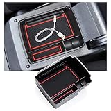 RUIYA für V W Golf 7 MK7 Facelift GTI/GTE/Golf R 2013-2018 Bj Mittelkonsole Aufbewahrungsbox Armlehne Organizer Tray Mittelarmlehne Auto Zubehör (Rot)