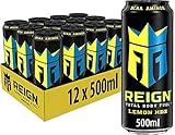 REIGN Lemon HDZ, 12x500 ml, Einweg-Dose, Performance Energy Drink mit BCAA, L-Arginin, B-Vitaminen und natü